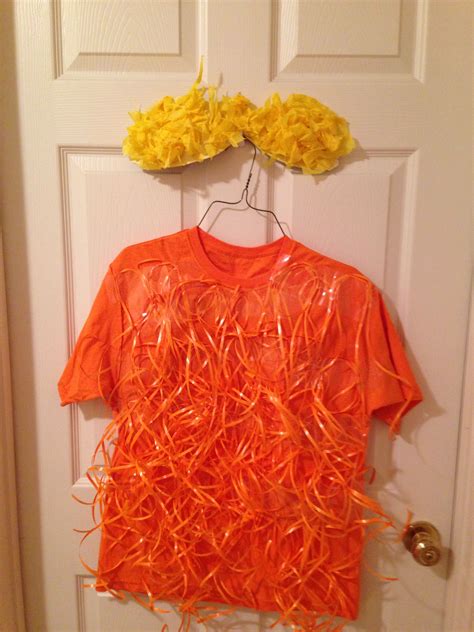 I made this Lorax costume for my child out of stuff out of my craft box ...