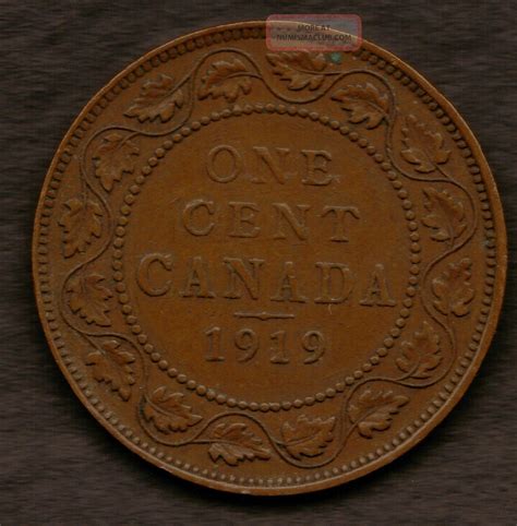 1919 Canada Large One Cent Penny 1¢ George V Ab211