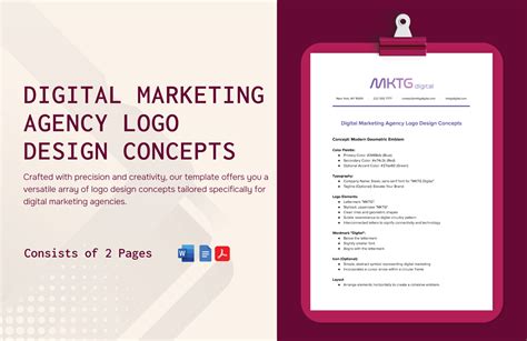 Digital Marketing Agency Logo Design Concepts Template in Word, PDF ...