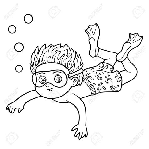 Boy Swimming Coloring Pages at Charolette Raymond blog