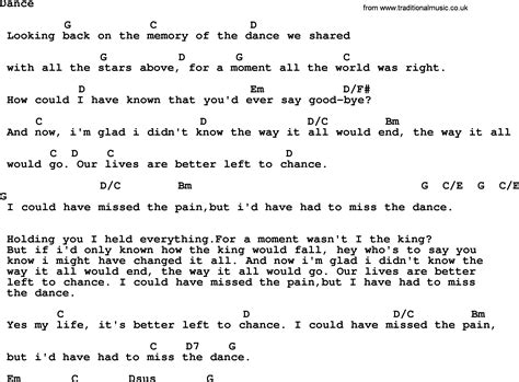 Dance, by Garth Brooks - lyrics and chords | Lyrics and chords, Song ...