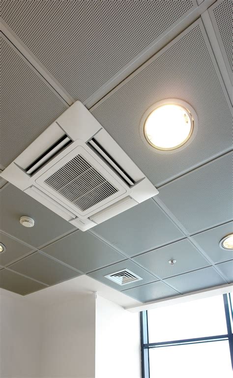 Metallic perforated false ceilings, air-conditioning, interior lighting ...