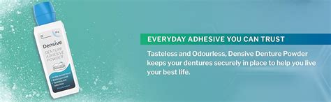 Densive Denture Adhesive Powder Pack of 6 | 15g Per Pack | Tasteless ...