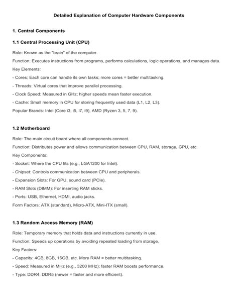 Image result for 5 Hardware Components of Computer