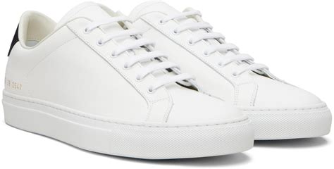 Common Projects: White Retro Classic Sneakers | SSENSE India