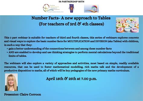 SP23-190 Number Facts- A new approach to Tables (For teachers of 3rd and 4th classes)-Primary ...