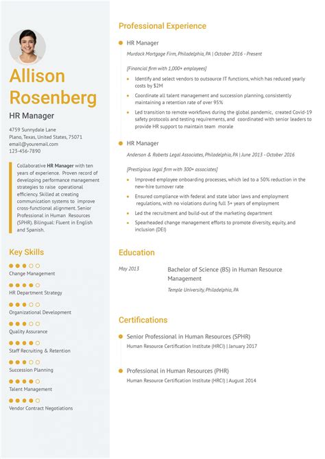 Human Resource Management Resume Sample Talent Acquisition Manager