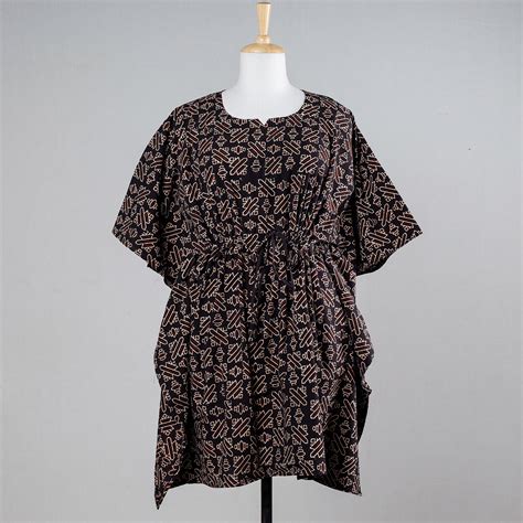 Ajrakh Block Printed Cotton Kaftan with Tie-Up Waist