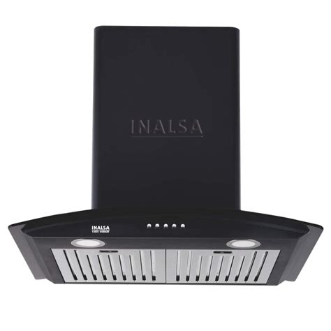 Inalsa 60 cm, 1100 m³/hr, Curved Glass Kitchen Chimney (Yaris 60BKBF, 2 ...