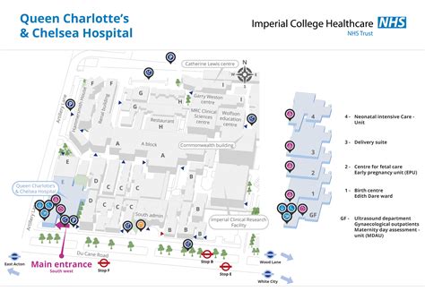Queen Charlotte's and Chelsea Hospital site map | Imperial College ...
