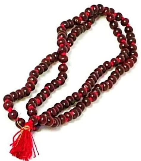 Lal Chandan Sandalwood Mala for Wearing and Jaap For Men Women ...