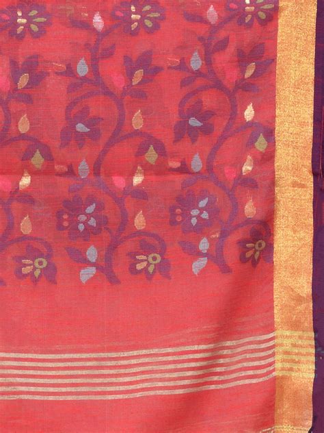 Yellow Cotton Handspun Handwoven Saree With Nakshi Design – Charukriti