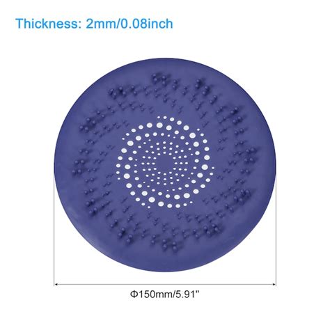 Unique Bargains Hair Drain Catcher 5.91inch Round Tub Drain Covers ...