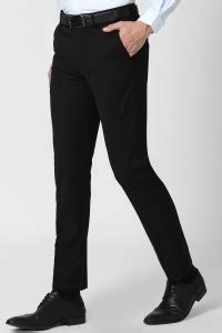 PETER ENGLAND Slim Fit Men Black Trousers - Buy PETER ENGLAND Slim Fit ...