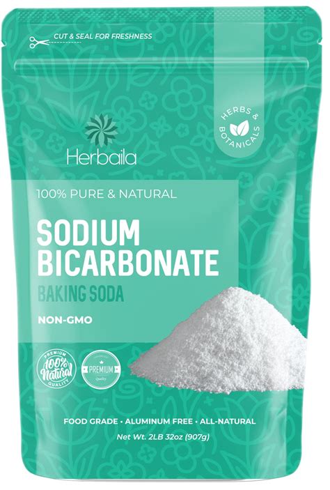 Herbaila Sodium Bicarbonate 2lb, DEF29 Baking Soda for Cleaning and ...