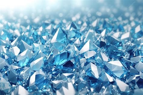 Premium Photo | Blue crystal background for design