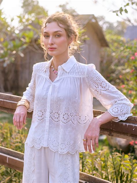 Alba Schiffli Shirt – Style Island
