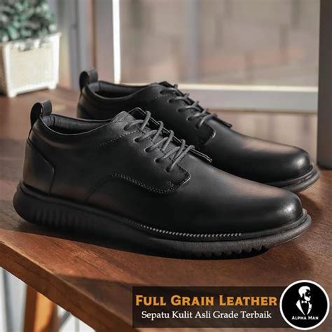 Jual Sepatu Formal Kulit Fantofel Hitam Pria Cowok Kerja Kantor ...