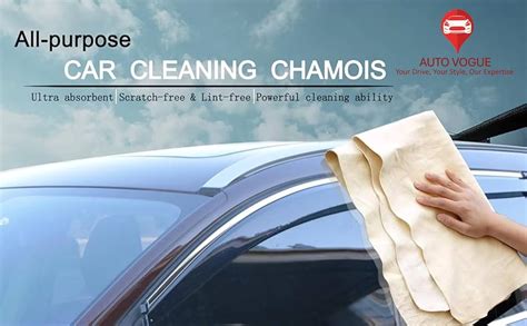 AUTO VOGUE Chamois Cloth | Set of 3 | Cleaning Car & Bikes | Super ...