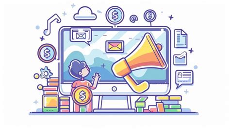 Cartoon Image of Advertisement On Computer Screen 的图像结果