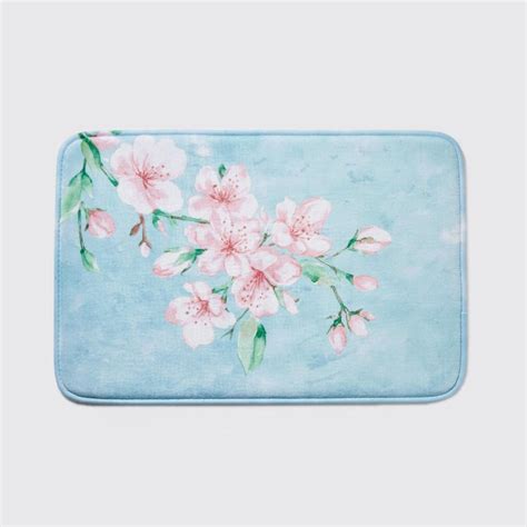 Buy Nova Senorita Memory Foam Floral Printed Bath Mat - 60x40cm from ...