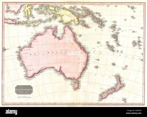 Australia and new zealand map hi-res stock photography and images - Alamy