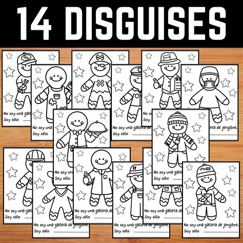 Spanish Disguise a Gingerbread Coloring Pages |Disfrazar a un Hombre de ...