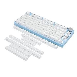 133 Key Black White PBT Double Shot Side-lit Shine Through Backlit ...