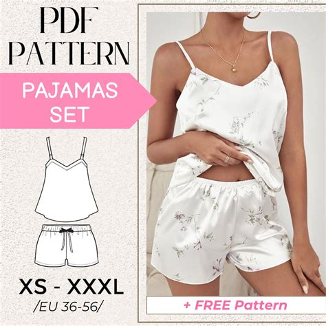 SEWING Pattern Short Pajama Set, Women Pajamas Pattern, Two Pieces ...