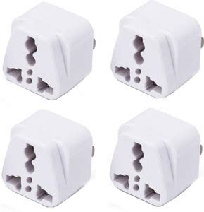 Zoopri 3-Pin Traveler Conversion Plug (White) - Pack of 4 Worldwide ...