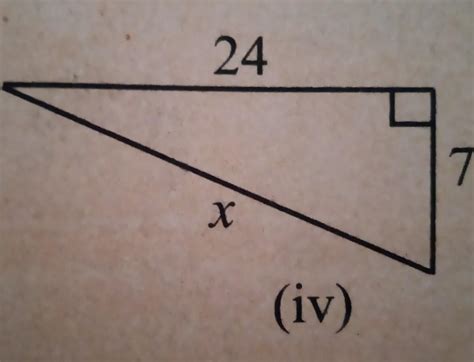 Find x by Pythagoras PropertyClass7 - Brainly.in