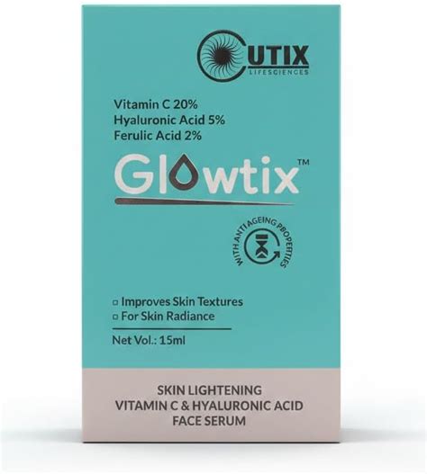 Glowtix Vitamin C 20% Face Serum with Hyaluronic Acid 5% & Ferulic Acid ...