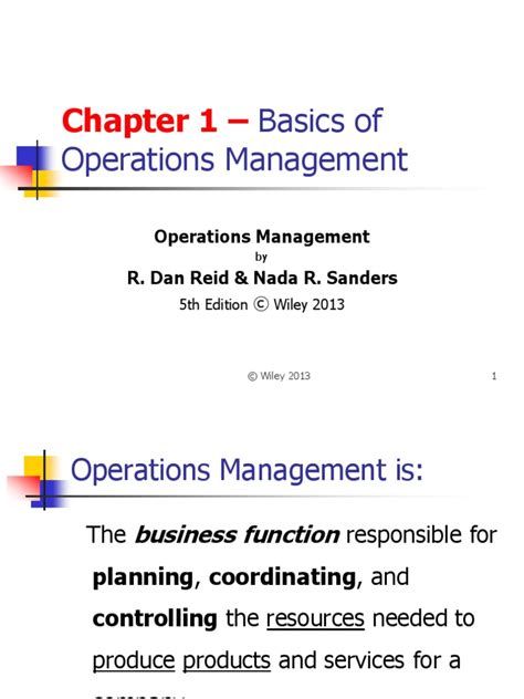 Image result for Operations Management Basics