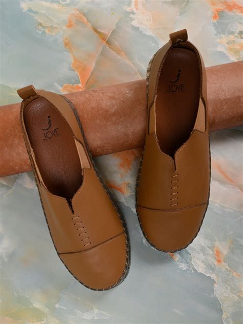 Women Camel Brown Solid Loafers – ShoeTree