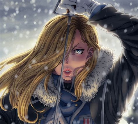 Olivier Mira Armstrong — Fullmetal Alchemist HD Wallpaper by AizenSowan