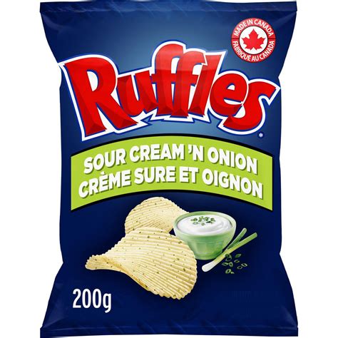 Ruffles Sour Cream 'n Onion Potato Chips (200g/7.1 oz.) {Imported from
