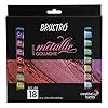 BRUSTRO Artists Metallic Gouache Paint | Set of 18 Shades x 12ml ...