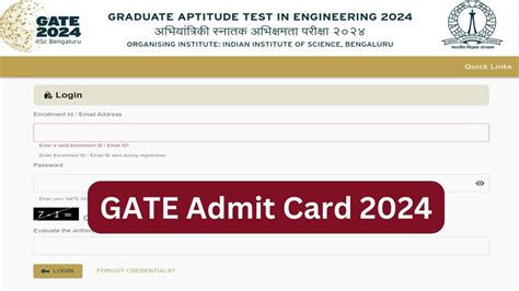 GATE 2024: Admit Card Released at goaps.iisc.ac.in, Check What to Do ...