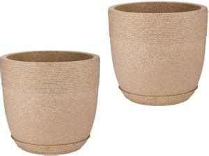 Garden's Need Plastic Round Shape 12 Inches Marble Look Sand Stone Roto ...