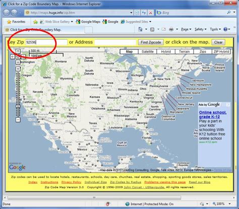 Image result for Google Zip Code Map