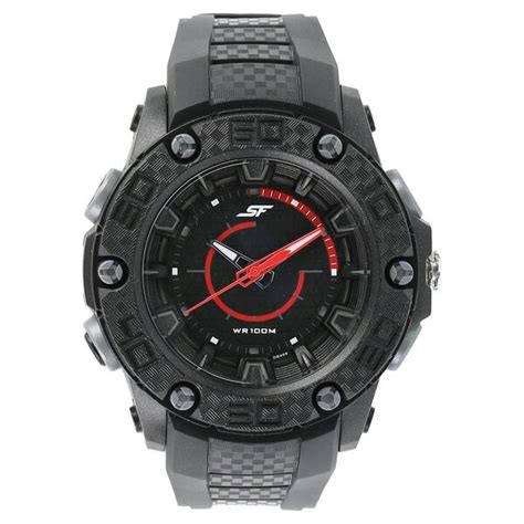 Buy Online SF Quartz Analog Black Dial Plastic Strap Watch for Men ...