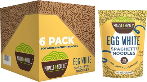 Amazon.com: Miracle Noodle High Protein Egg White Noodles - Spaghetti ...