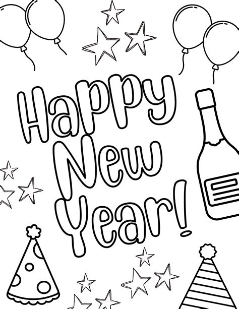 Happynewyear New Year Coloring Pages, Colouring Pages, Adult Coloring ...
