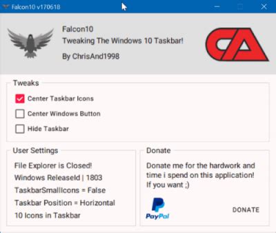 Image result for Center Taskbar Icons