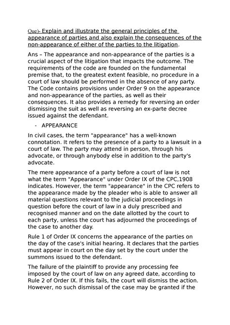 CPC - nilk - Que)- Explain and illustrate the general principles of the ...