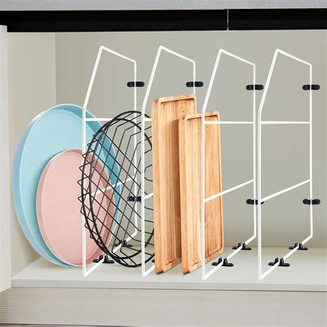 Blulu 4 Pcs Baking Sheet Organizer 18" x 20" Tray Dividers for Cabinets ...