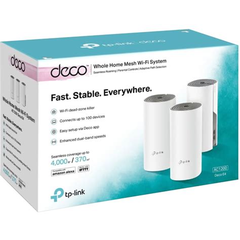 Access Point, Roteador, Sistema Wi-fi Mesh Tp-link Deco E4 Branco 100v/240v 3 Unidade ...
