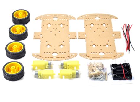 [Transparent] 4WD Four Wheel Robotic Smart Car Kit with Acrylic Chassi