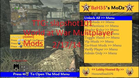 World at War Zombies PC Mod Menus for Infinity Loader Script 的图像结果