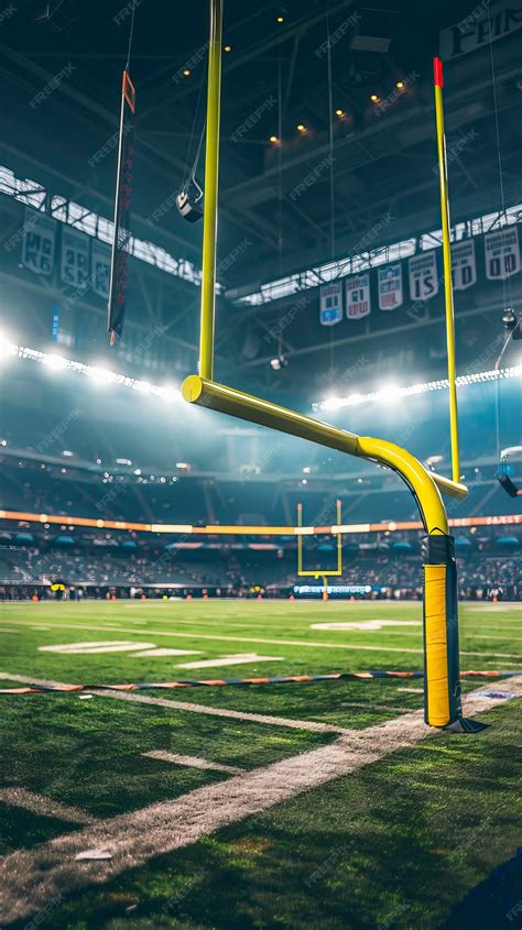 Free Image of Field Goal Posts in a large indoor football stadium ...